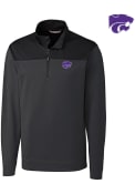 K-State Wildcats Cutter and Buck Skyridge 1/4 Zip Pullover - Charcoal