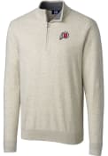 Utah Utes Cutter and Buck Lakemont 1/4 Zip Pullover - Oatmeal
