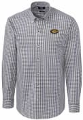 Grambling State Tigers Cutter and Buck Easy Care Gingham Dress Shirt - Charcoal