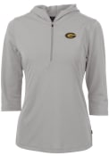Grambling State Tigers Womens Cutter and Buck Virtue Eco Pique Hooded Sweatshirt - Grey