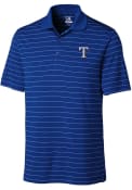 Texas Rangers Cutter and Buck Franklin Stripe Polo Shirt - Blue
