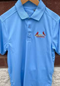 St Louis Cardinals Cutter and Buck Fairwood Polo Shirt - Light Blue