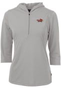 Illinois State Redbirds Womens Cutter and Buck Virtue Eco Pique Hooded Sweatshirt - Grey