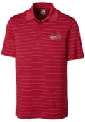 St Louis Cardinals Cutter and Buck Franklin Stripe Polo Shirt - Red