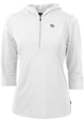 Wake Forest Demon Deacons Womens Cutter and Buck Virtue Eco Pique Hooded Sweatshirt - White