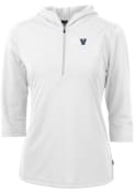 Villanova Wildcats Womens Cutter and Buck Virtue Eco Pique Hooded Sweatshirt - White