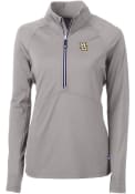 Marquette Golden Eagles Womens Cutter and Buck Adapt Eco Pullover - Grey