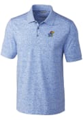 Kansas Jayhawks Cutter and Buck Advantage Space Dye Polo Shirt - Blue