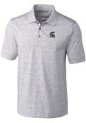 Michigan State Spartans Cutter and Buck Advantage Space Dye Polo Shirt - Grey