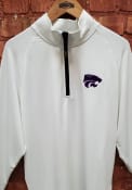K-State Wildcats Cutter and Buck Jackson 1/4 Zip Pullover - White
