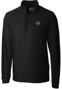 Cutter and Buck Mens Black K-State Wildcats Jackson 1/4 Zip Pullover