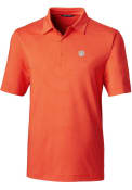Clemson Tigers Cutter and Buck Forge Pencil Stripe Polo Shirt - Orange