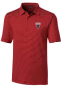 Howard Bison Cutter and Buck Forge Pencil Stripe Polo Shirt - Red
