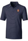 Syracuse Orange Cutter and Buck Forge Pencil Stripe Polo Shirt - Navy Blue