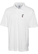 Cutter and Buck Mens White Cincinnati Bearcats Drytec Genre Textured Polo Shirt