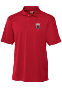 Howard Bison Cutter and Buck Drytec Genre Textured Polo Shirt - Red