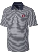 Temple Owls Cutter and Buck Trevor Polo Shirt - Charcoal