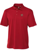 Maryland Terrapins Cutter and Buck Drytec Genre Textured Polo Shirt - Red