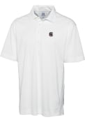 South Carolina Gamecocks Cutter and Buck Drytec Genre Textured Polo Shirt - White
