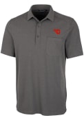Dayton Flyers Cutter and Buck Advantage Pocket Polo Shirt - Grey