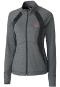 Chicago Cubs Womens Cutter and Buck Shoreline Colorblock Medium Weight Jacket - Charcoal