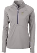 Navy Midshipmen Womens Cutter and Buck Adapt Eco Pullover - Grey