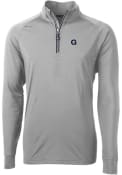 Georgetown Hoyas Cutter and Buck Adapt Eco Knit 1/4 Zip Pullover - Grey