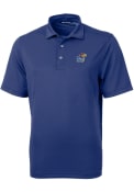 Kansas Jayhawks Cutter and Buck Virtue Eco Pique Polo Shirt - Blue