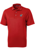 Kansas Jayhawks Cutter and Buck Virtue Eco Pique Polo Shirt - Red