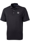 Texas A&M Aggies Cutter and Buck Virtue Eco Pique Polo Shirt - Black