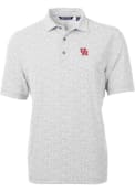 Houston Cougars Cutter and Buck Virtue Eco Pique Botanical Polo Shirt - Grey