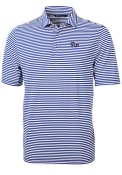 Pitt Panthers Cutter and Buck Virtue Eco Pique Stripe Polo Shirt - Blue