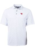 Dayton Flyers Cutter and Buck Virtue Eco Pique Tile Polo Shirt - White