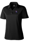 Louisiana Tech Bulldogs Womens Cutter and Buck Drytec Genre Textured Polo Shirt - Black