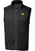Michigan Wolverines Cutter and Buck Mainsail Vest - Grey