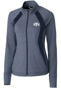 BYU Cougars Womens Cutter and Buck Shoreline 1/4 Zip Pullover - Navy Blue