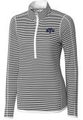 BYU Cougars Womens Cutter and Buck Trevor Stripe Full Zip Jacket - White