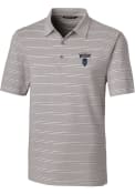 Howard Bison Cutter and Buck Forge Heathered Stripe Polo Shirt - Grey
