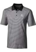 Michigan State Spartans Cutter and Buck Forge Tonal Stripe Polo Shirt - Black