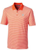 Clemson Tigers Cutter and Buck Forge Tonal Stripe Polo Shirt - Orange