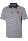 Dayton Flyers Cutter and Buck Forge Tonal Stripe Polo Shirt - Navy Blue