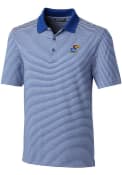 Kansas Jayhawks Cutter and Buck Forge Tonal Stripe Polo Shirt - Blue