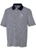 Columbia University Lions Cutter and Buck Trevor Stripe Polo Shirt - Navy Blue