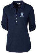 Columbia University Lions Womens Cutter and Buck Thrive Dress Shirt - Navy Blue