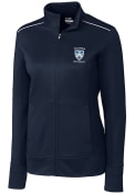 Columbia University Lions Womens Cutter and Buck Ridge Full Zip Jacket - Navy Blue
