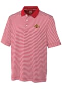 Iowa State Cyclones Cutter and Buck Trevor Stripe Polo Shirt - Red