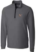 Miami Hurricanes Cutter and Buck Jackson 1/4 Zip Pullover - Grey