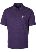 Cutter and Buck Mens Purple K-State Wildcats Forge Pencil Stripe Polo Shirt