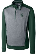 Michigan State Spartans Cutter and Buck Replay 1/4 Zip Pullover - Green