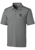 Michigan State Spartans Cutter and Buck Fusion Polo Shirt - Grey